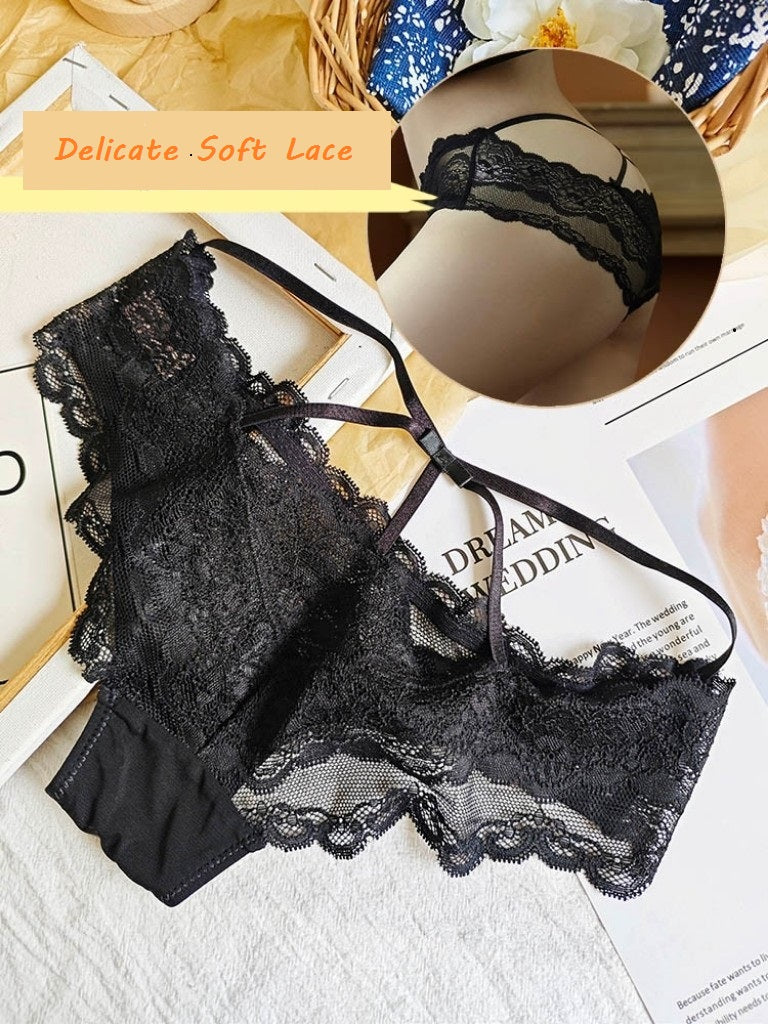 Sexy Sheer Lace Half-Covered Hip Panties for Women