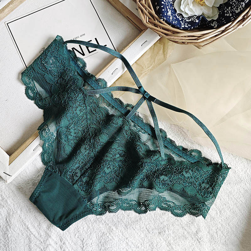 Sexy Sheer Lace Half-Covered Hip Panties for Women