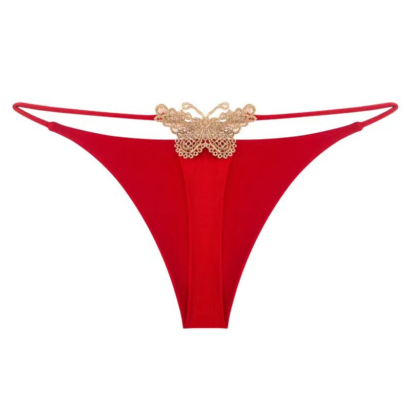 Plus-size Low-rise Thong with Thin Straps
