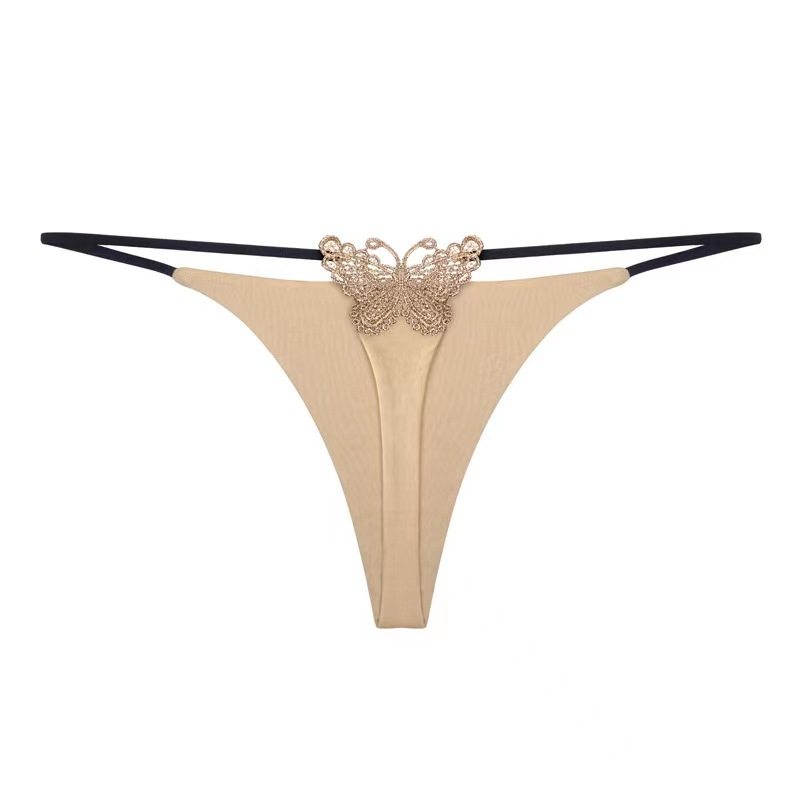Plus-size Low-rise Thong with Thin Straps