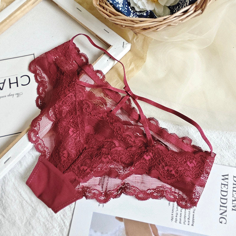 Sexy Sheer Lace Half-Covered Hip Panties for Women